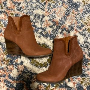 Lucky brand, wedge booties